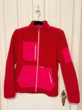 Figs Women's Shocking Pink On-Shift - Sherpa Jacket - XS